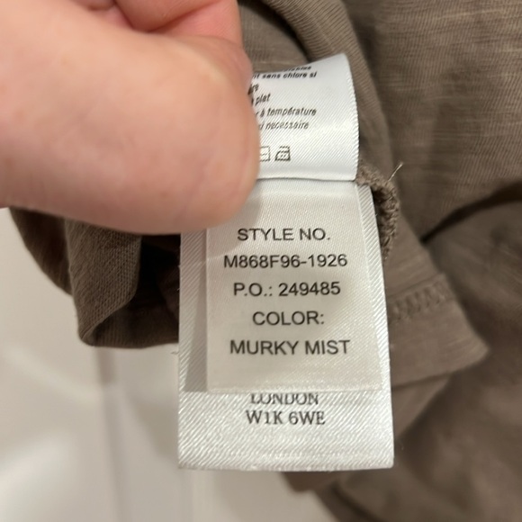 PAIGE Kenneth Crew Murky Mist Mens Size XL - Picture 7 of 8